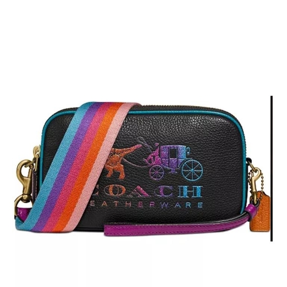 Coach Handbags - RARE COACH Rainbow Rexy and Carriage Sadie Crossbody bag 